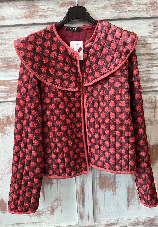Chaqueta Olivia Naranja y Burdeos