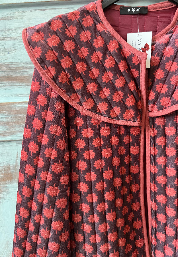 Chaqueta Olivia Naranja y Burdeos