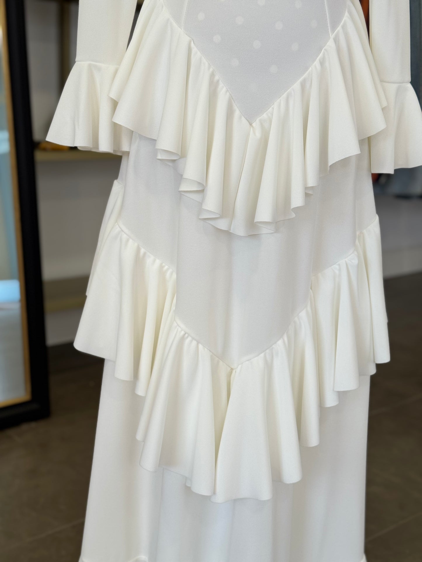 Traje flamenca Sevilla blanco