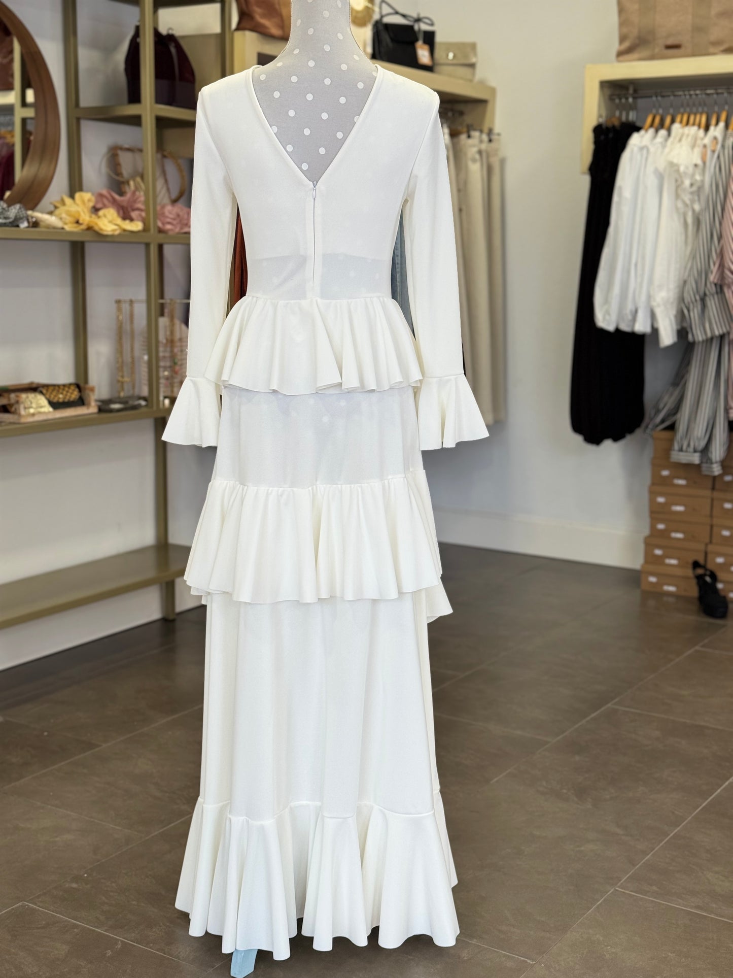 Traje flamenca Sevilla blanco