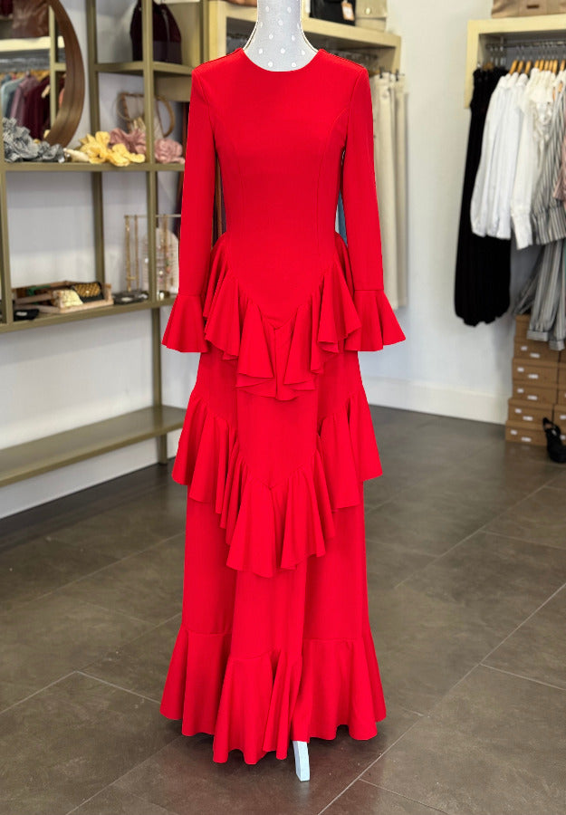 Traje flamenca Sevilla rojo