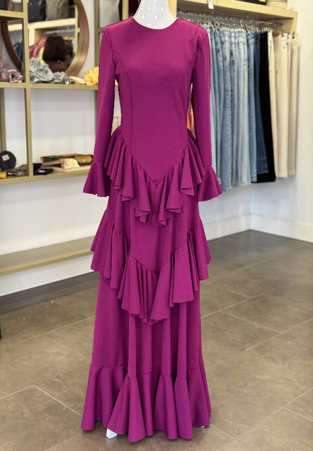 Traje flamenca Sevilla buganvilla