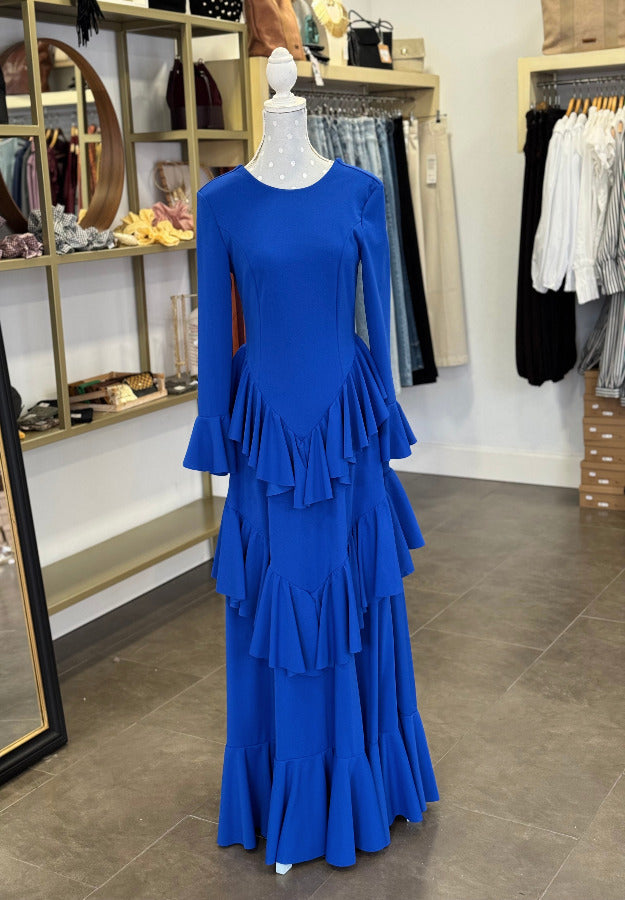 Traje flamenca Sevilla azul klein