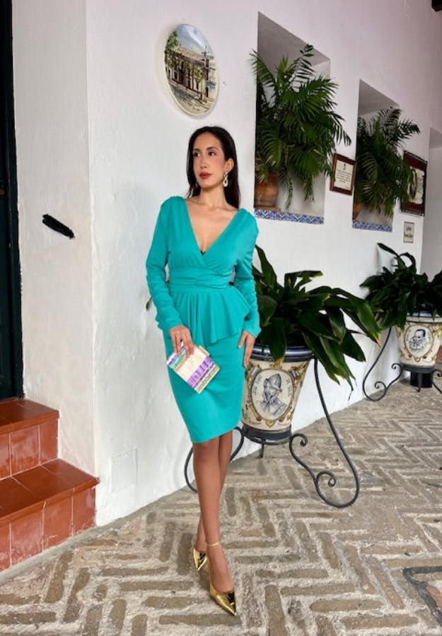 Vestido Belinda turquesa