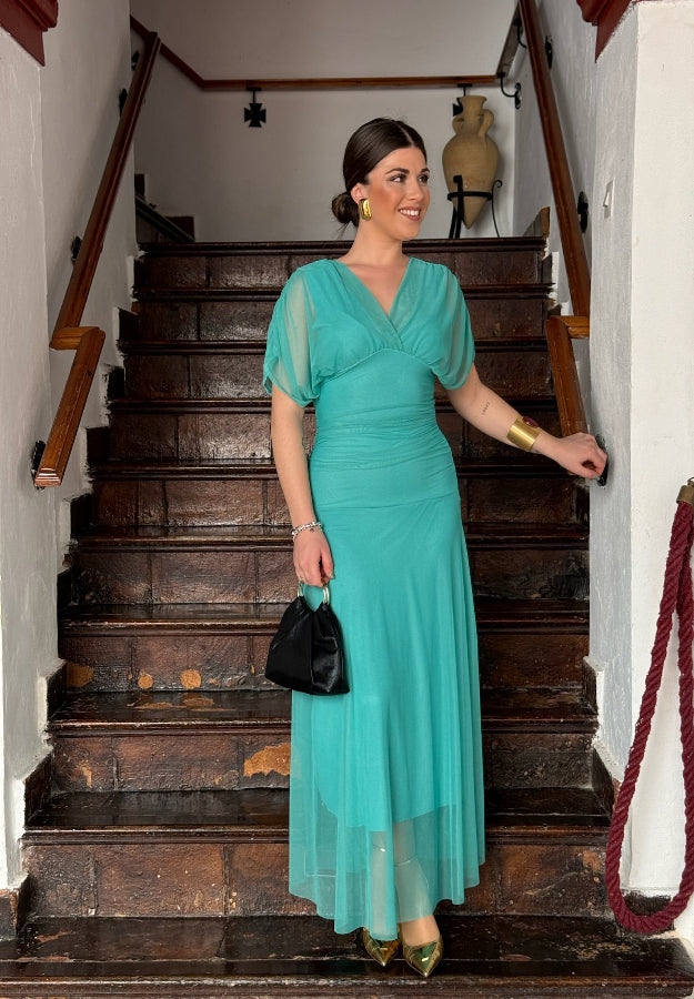 Vestido Tana verde agua