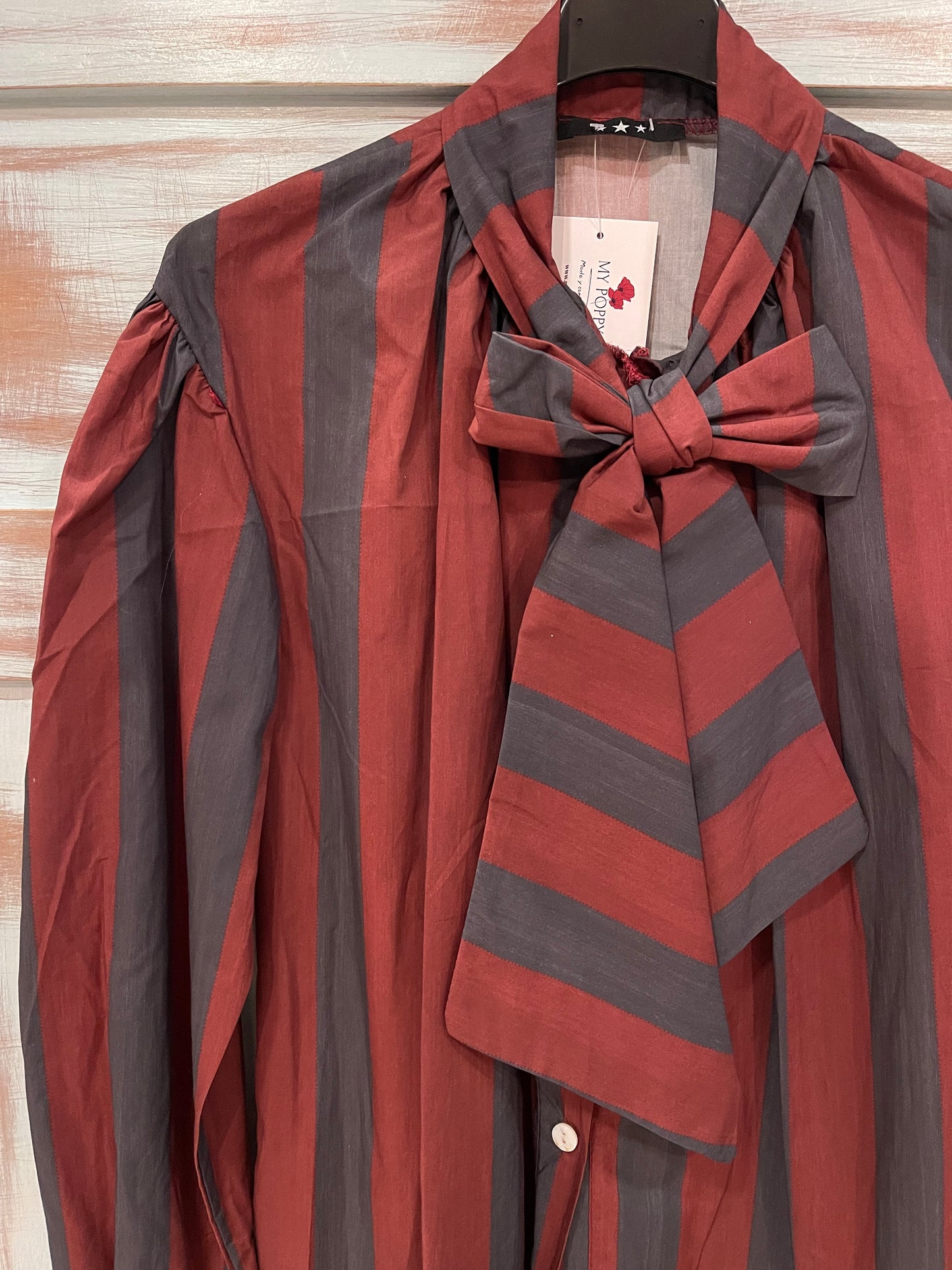 Blusa Violeta Gris y Burdeos