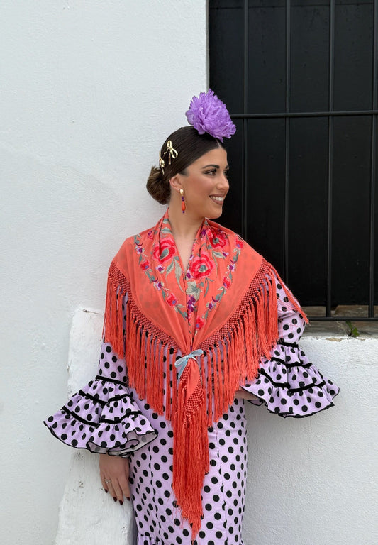 Mantón Macarena Coral
