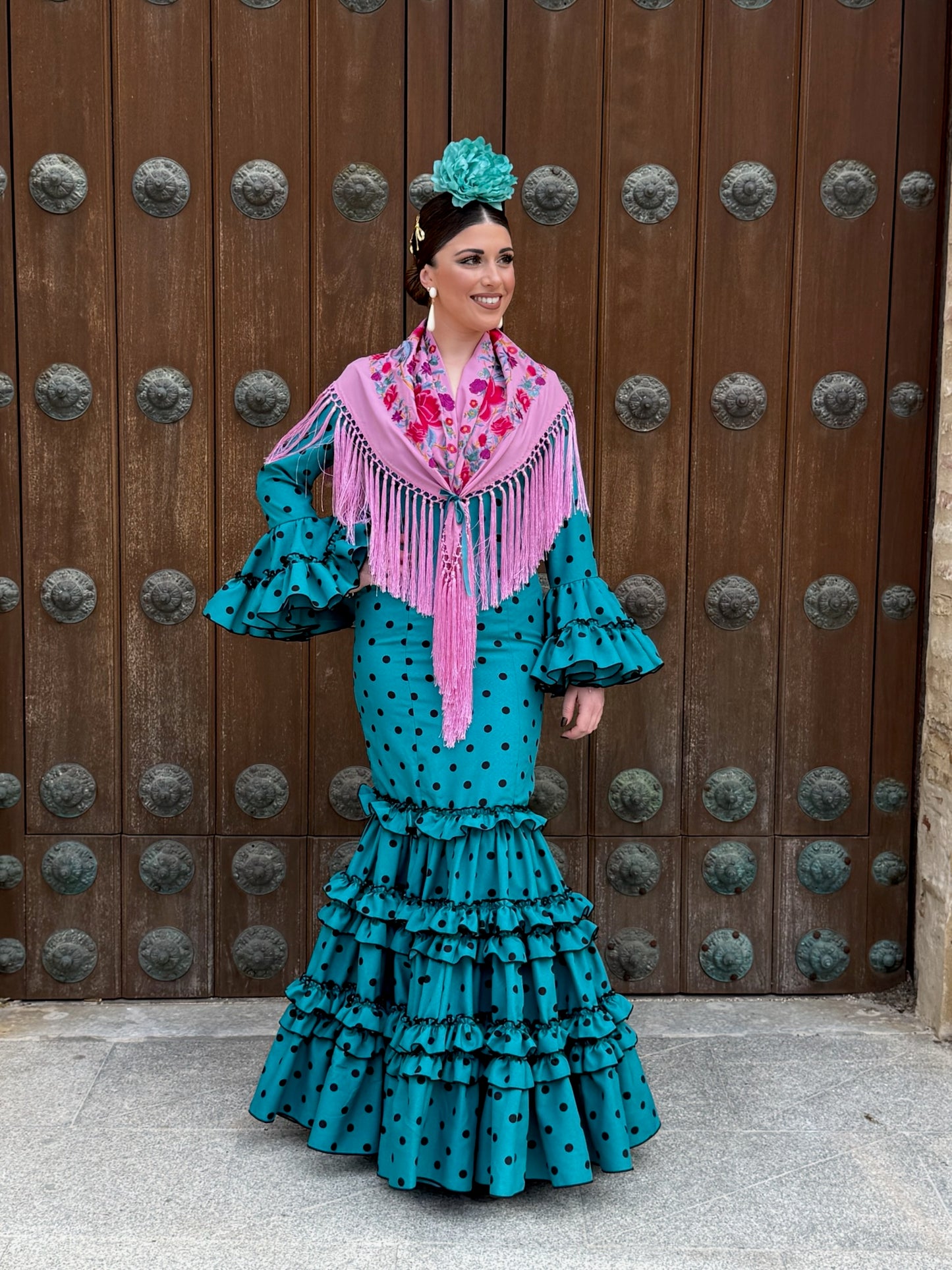 Traje flamenca Granada verde