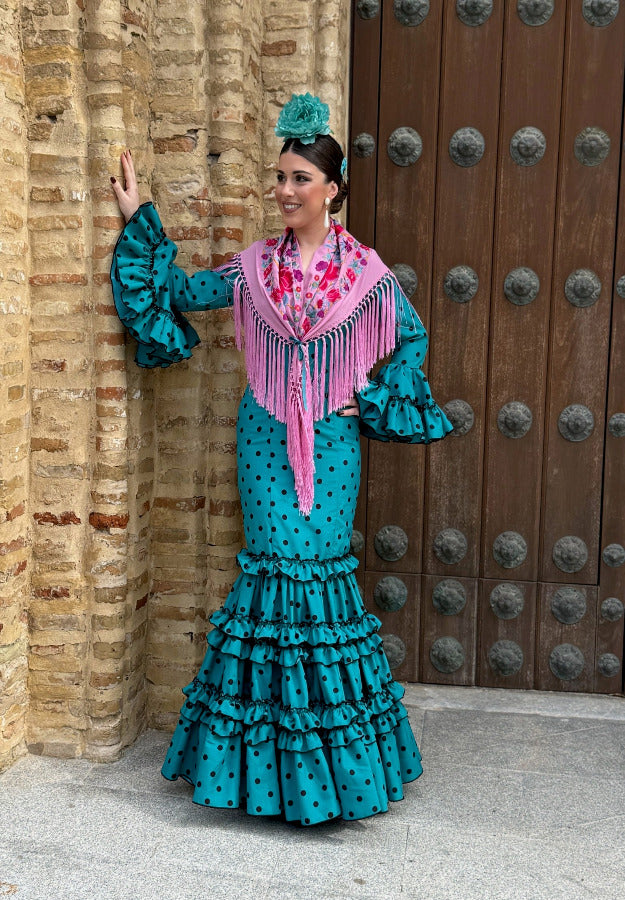 Traje flamenca Granada verde