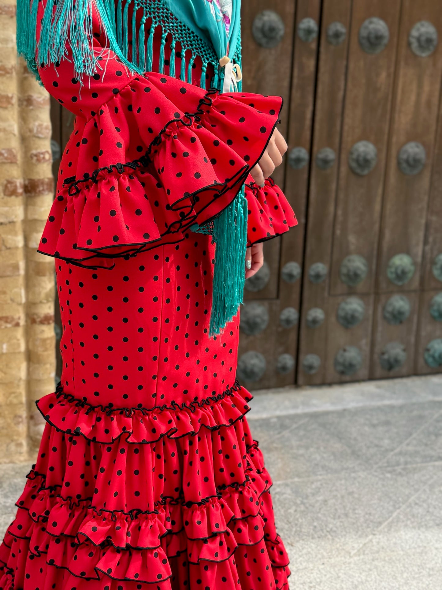 Traje flamenca Granada rojo