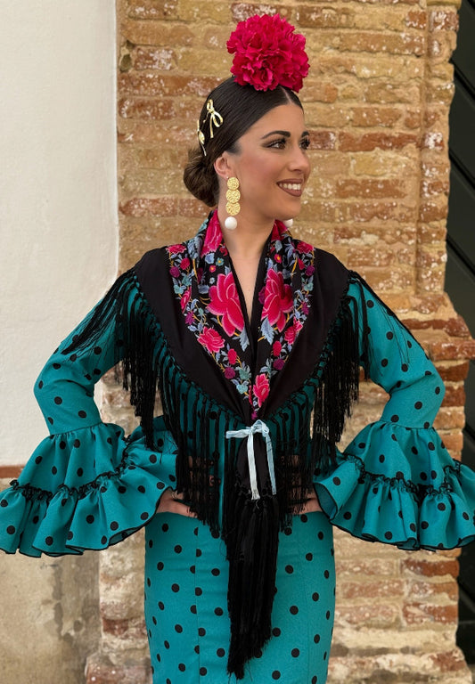 Mantón Cristina Negro