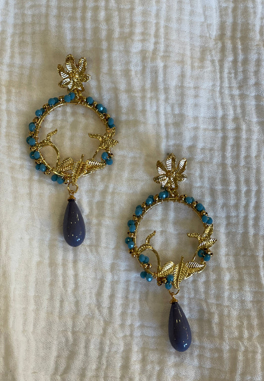 Pendiente María azulón