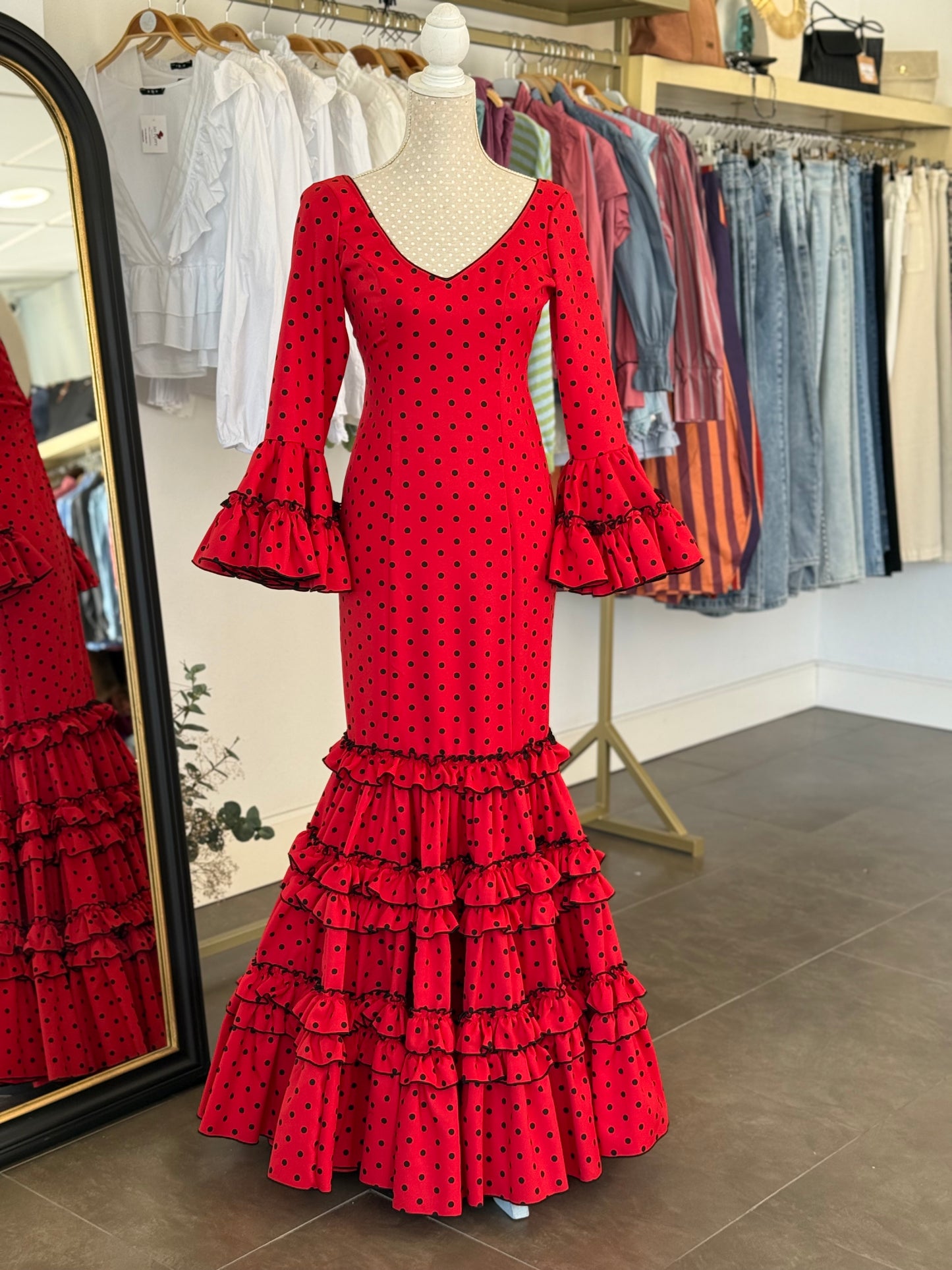 Traje flamenca Granada rojo
