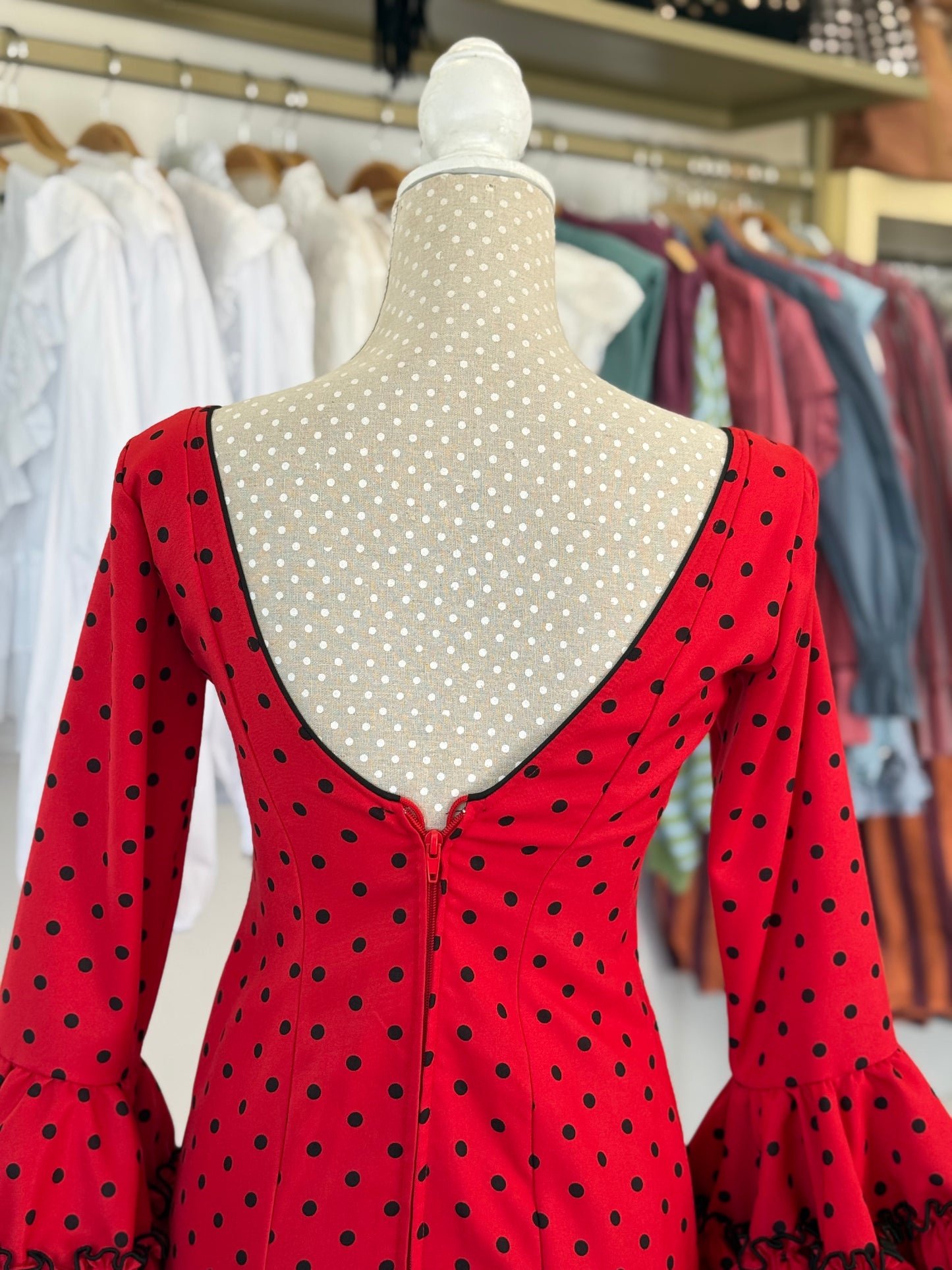 Traje flamenca Granada rojo