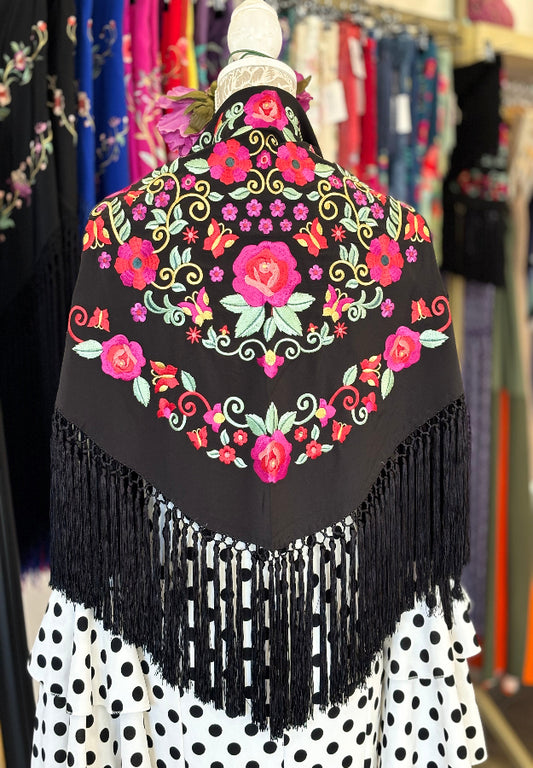 Mantón Jimena negro
