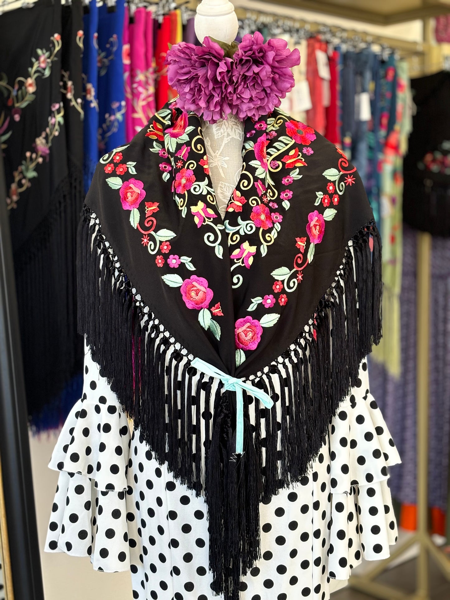 Mantón Jimena negro