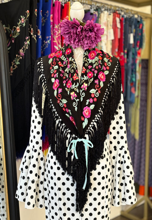 Mantón María negro