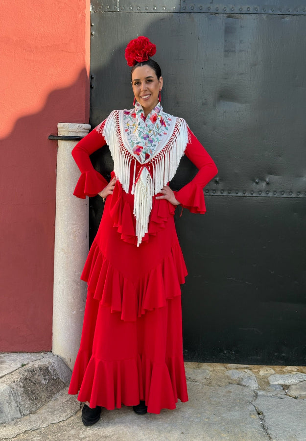 Traje flamenca Sevilla rojo