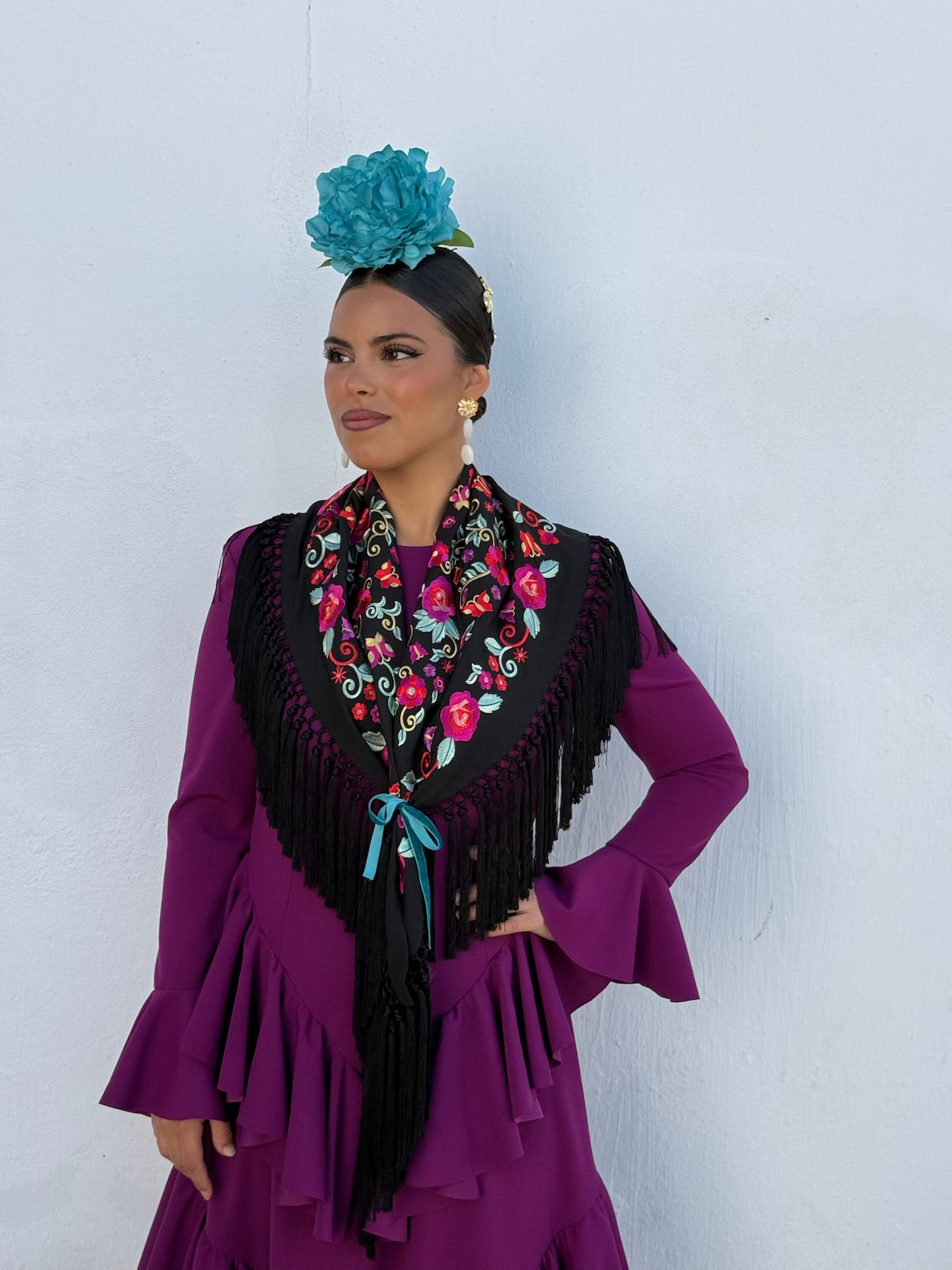 Traje flamenca Sevilla buganvilla
