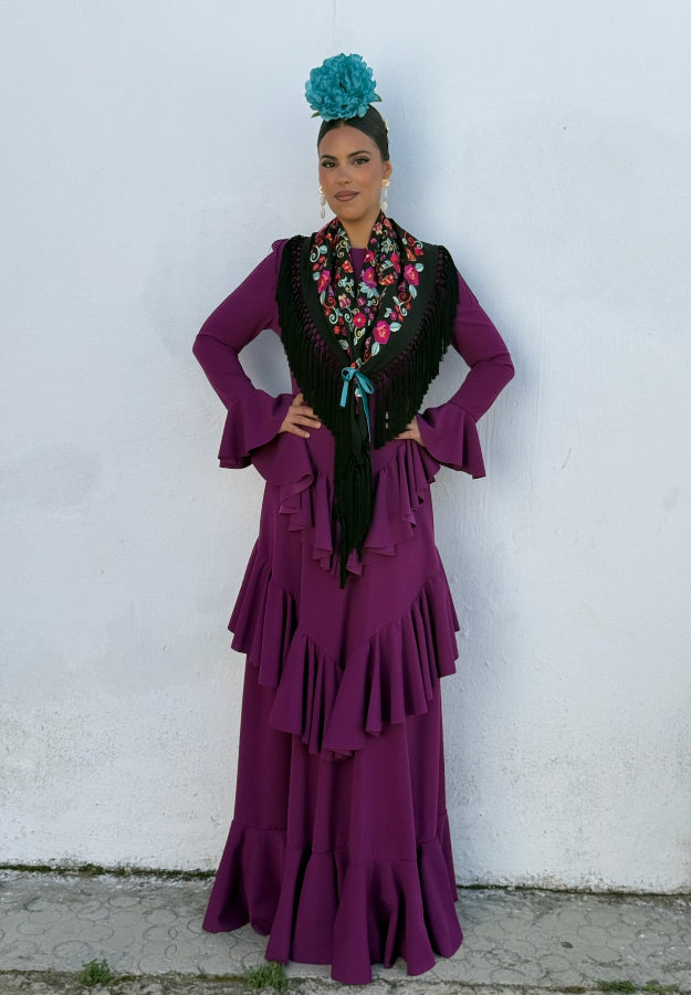 Traje flamenca Sevilla buganvilla
