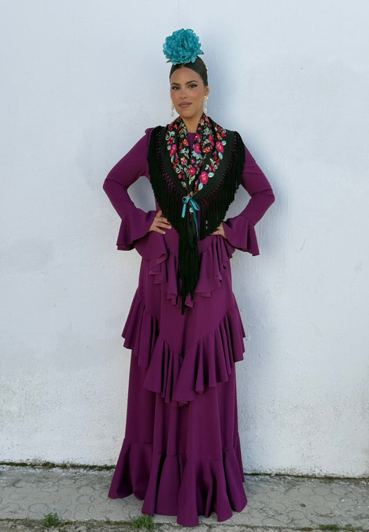 Traje flamenca Sevilla buganvilla