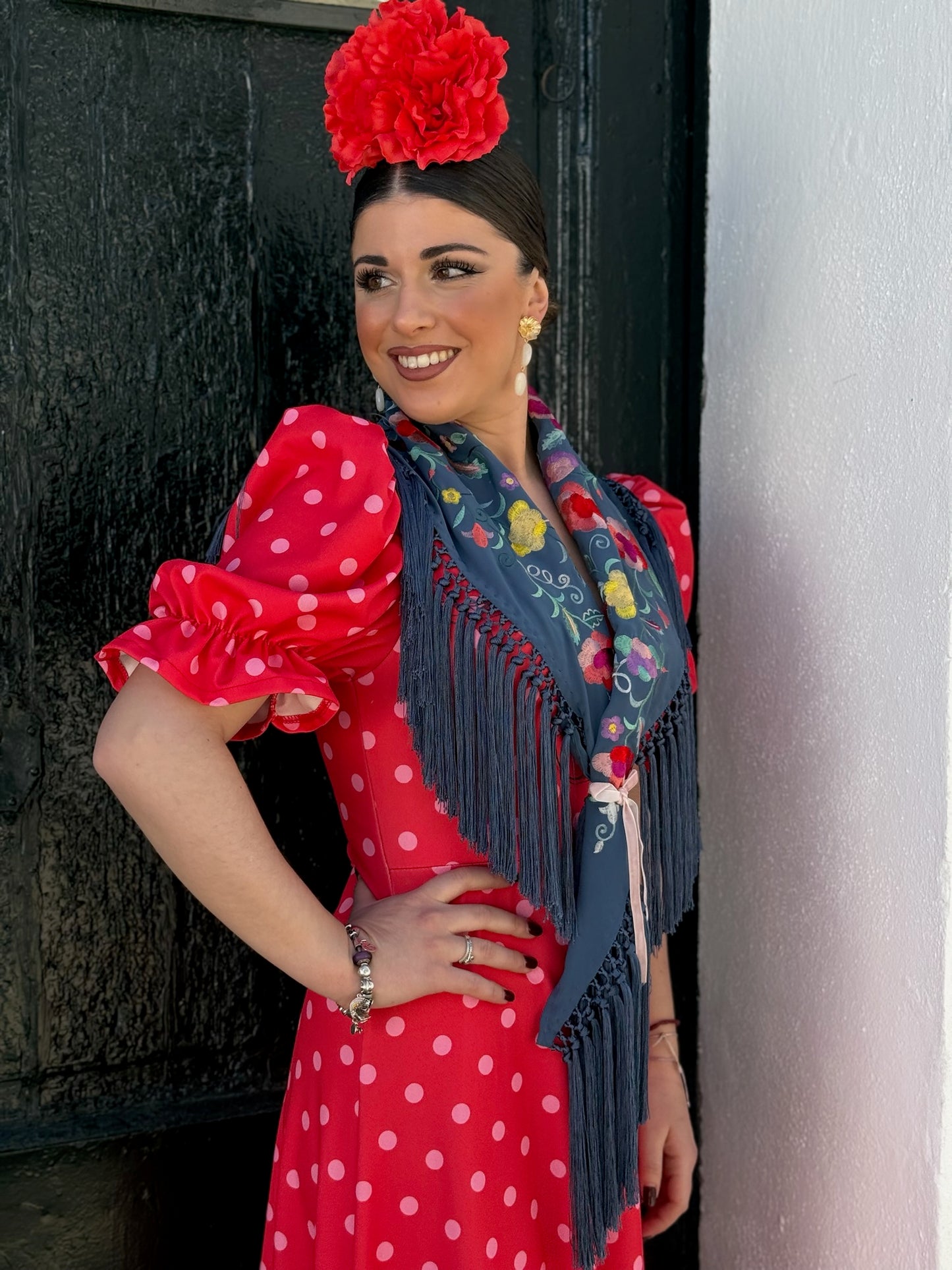 Mantón Carmen Azul ducado