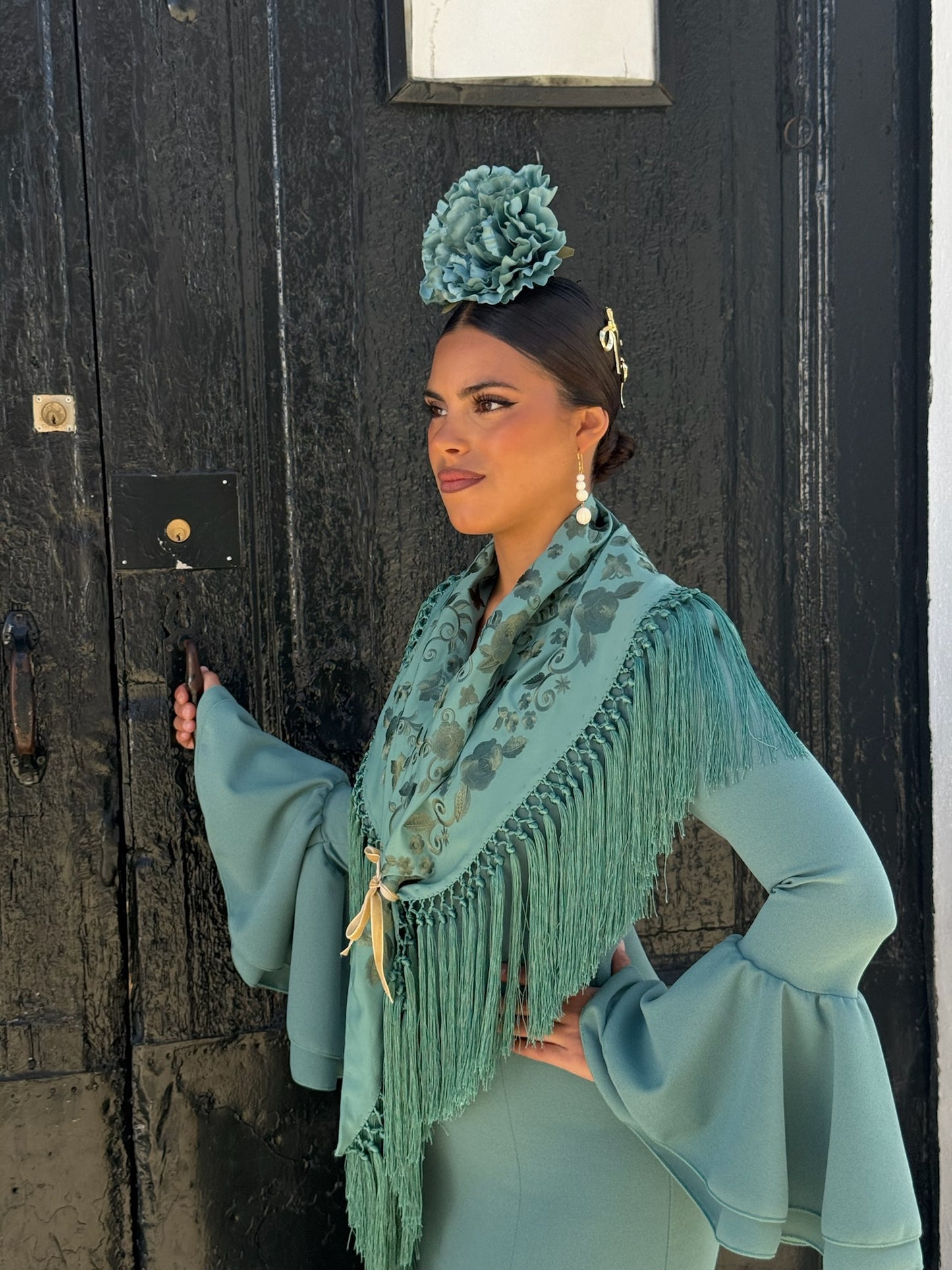 Traje flamenca Irene Verde