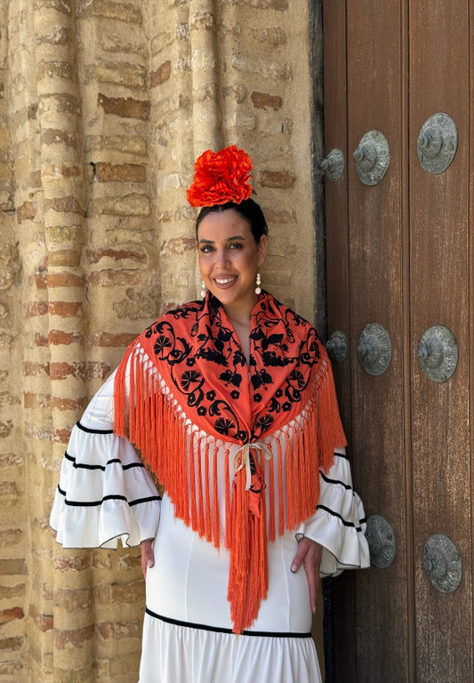 Mantón Lole naranja