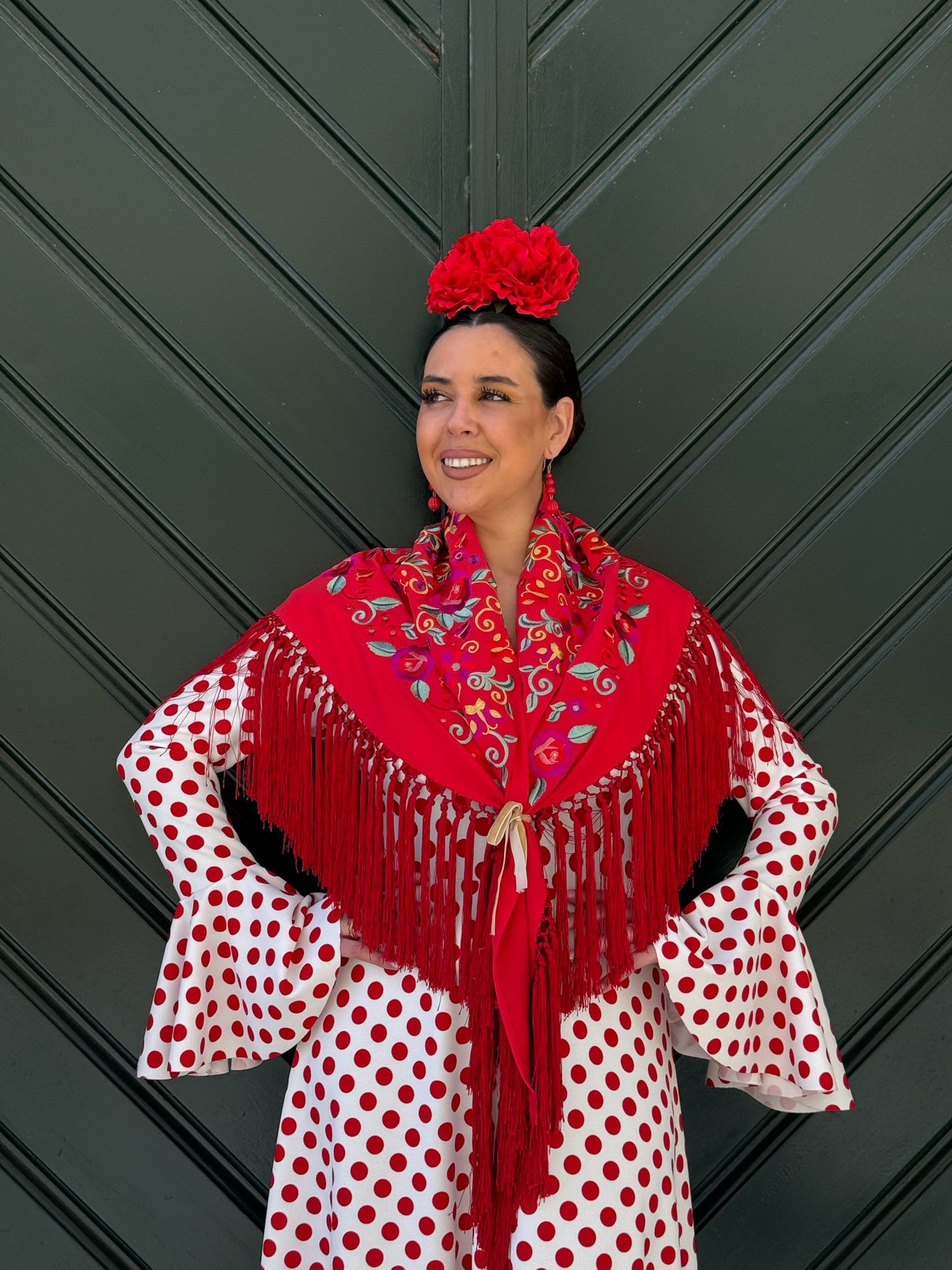 Traje Flamenca Cádiz Rojo