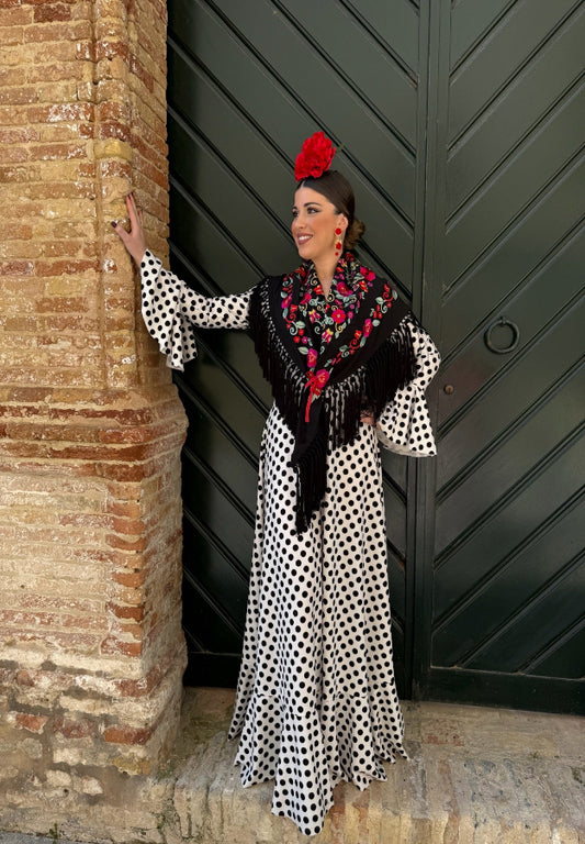 Traje Flamenca Cádiz Negro