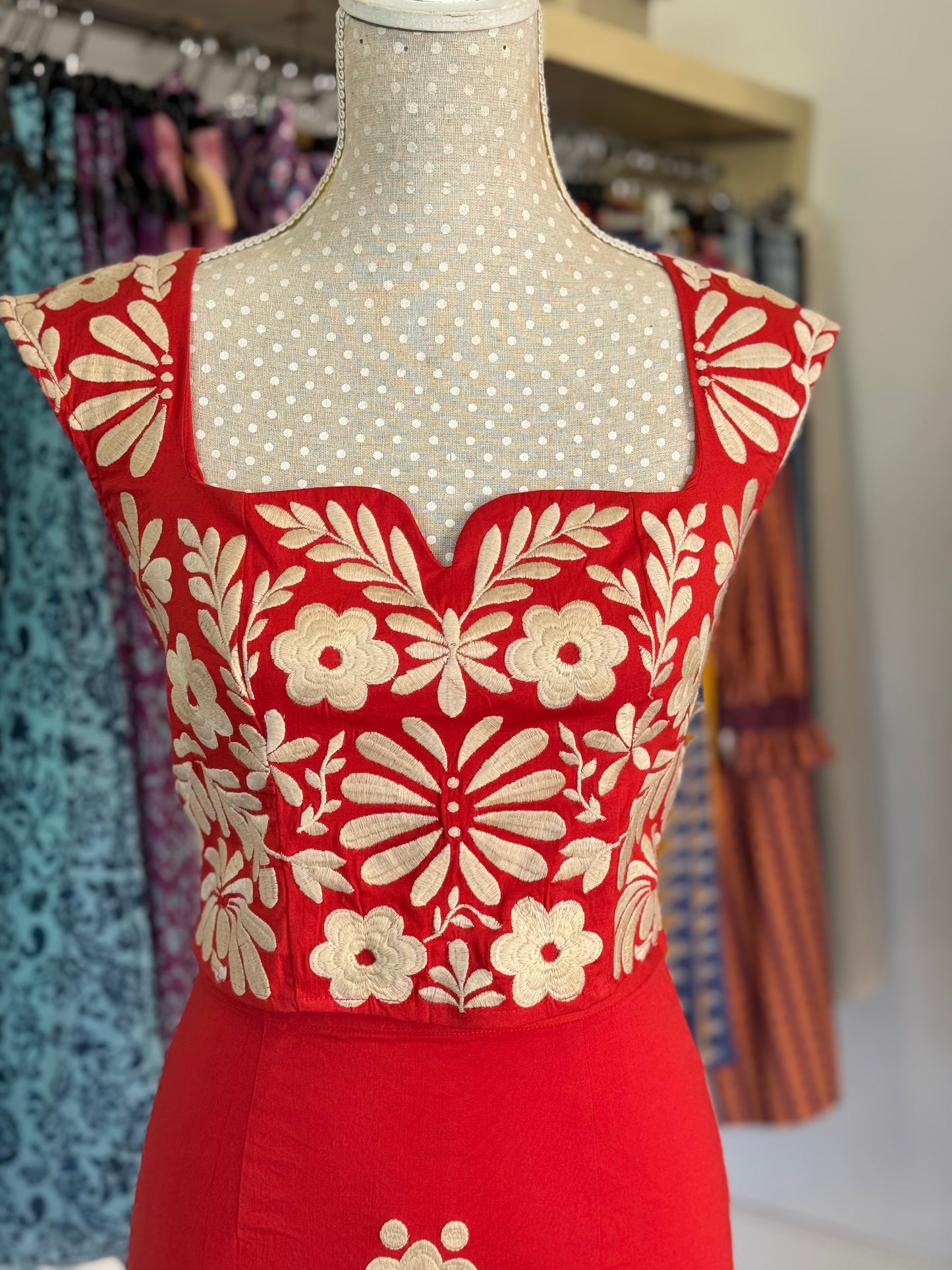Conjunto Flora rojo