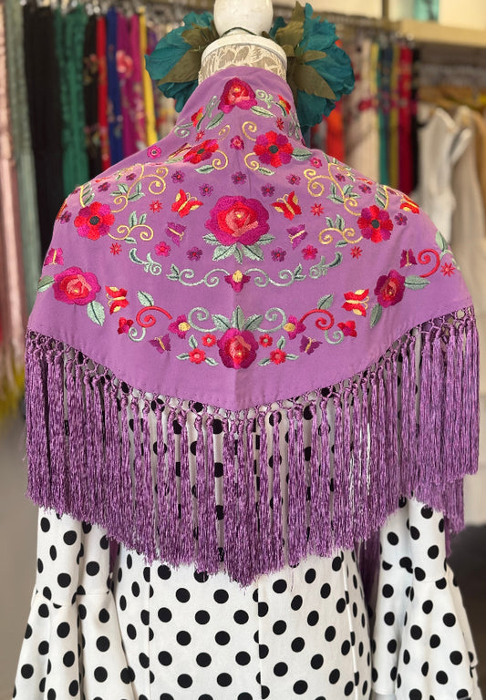 Mantón María lila