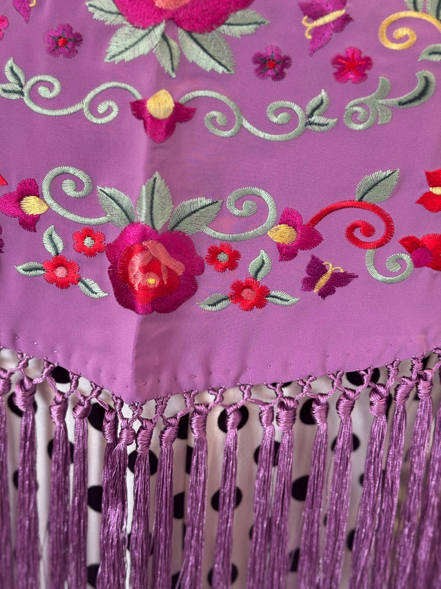 Mantón María lila