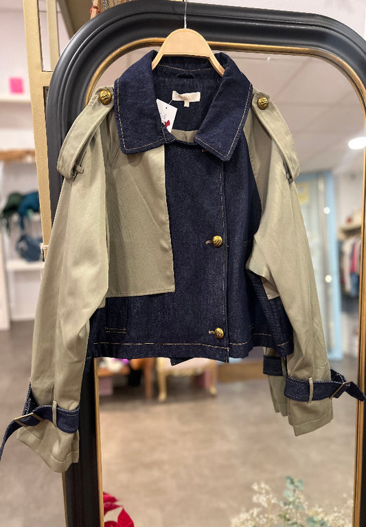 Chaqueta Trench Corta