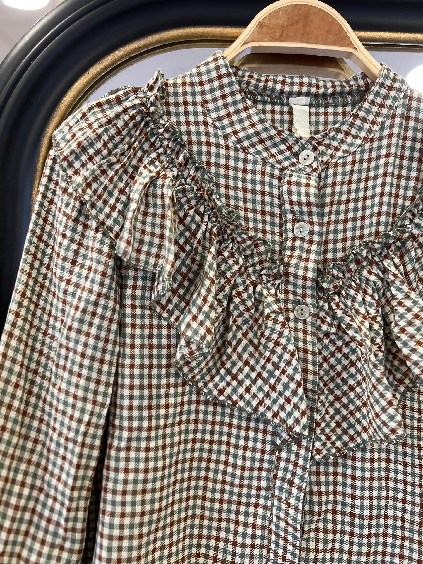 Camisa Gala Verde y Marrón