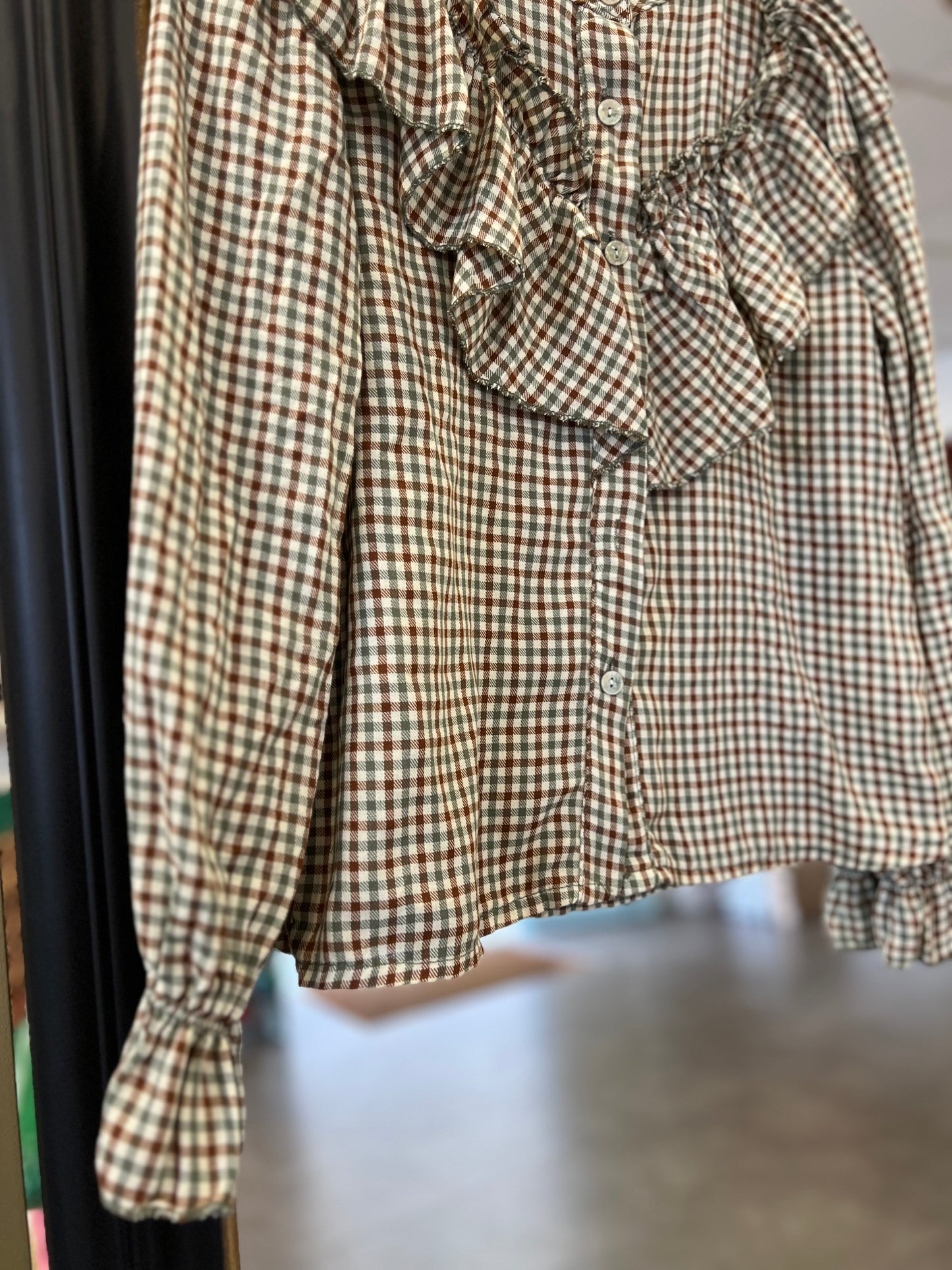 Camisa Gala Verde y Marrón