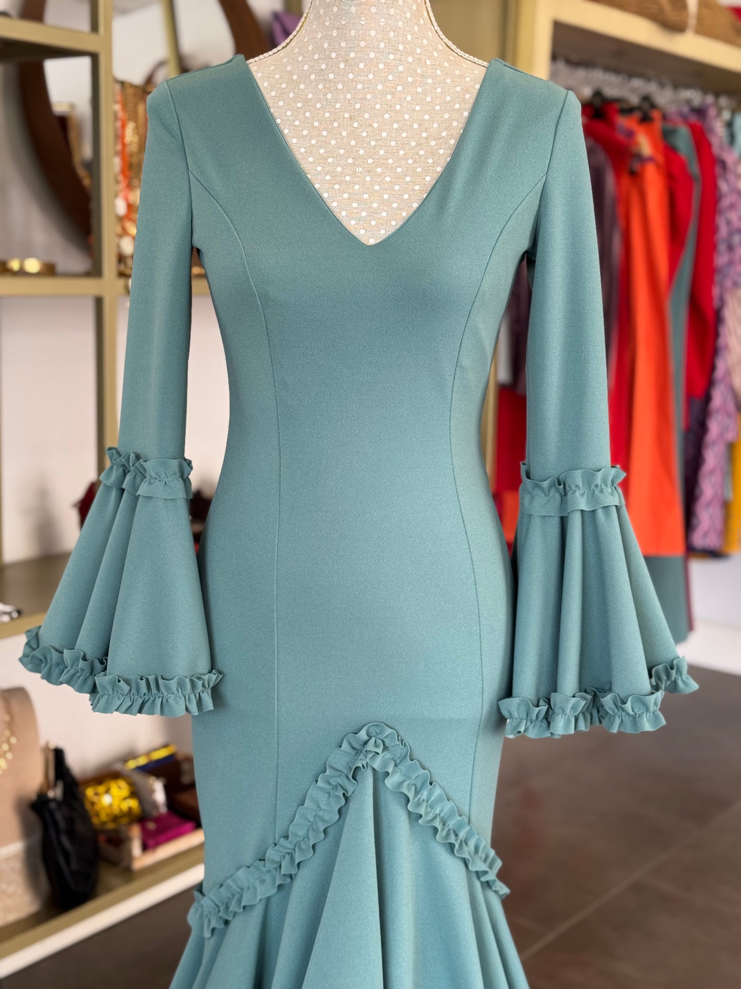 Traje flamenca Giralda verde