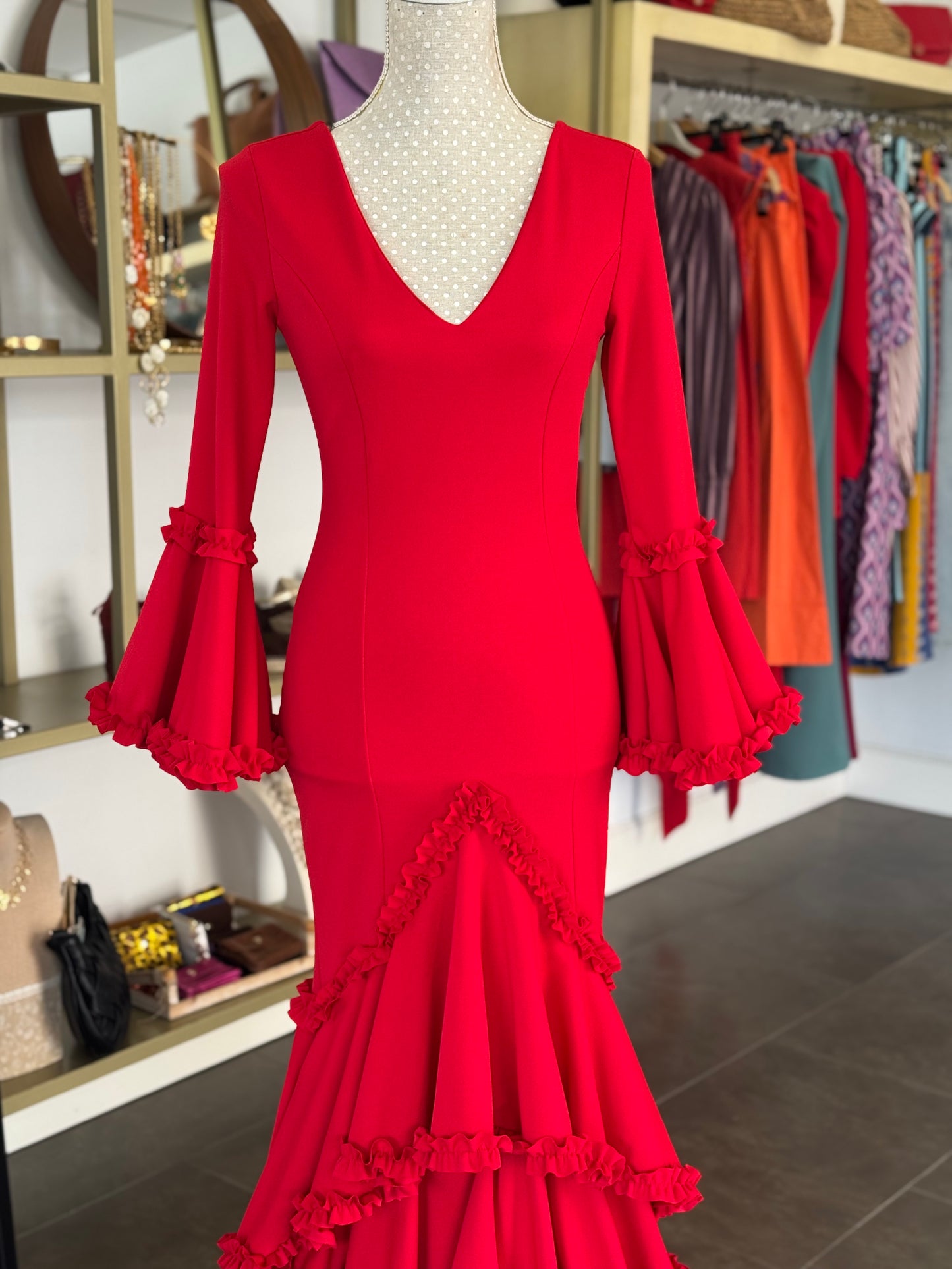 Traje flamenca Giralda rojo