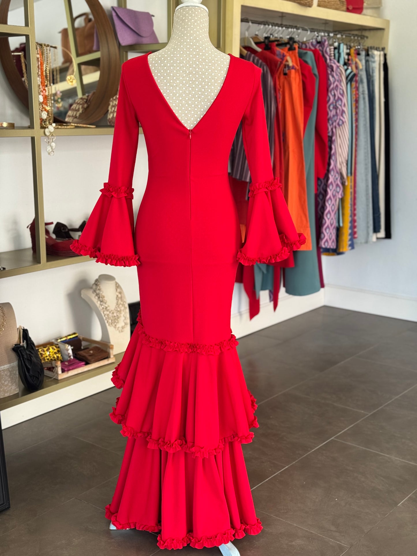 Traje flamenca Giralda rojo