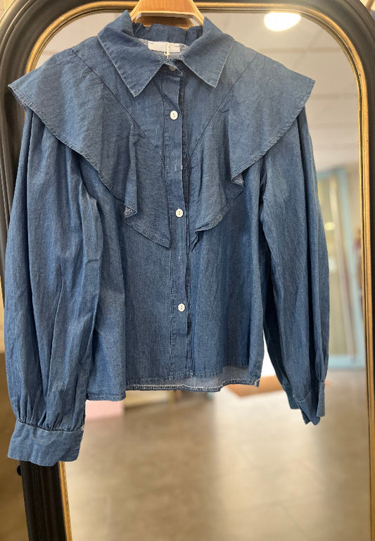 Camisa Vaquera Volante