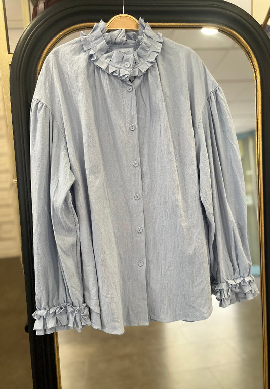 Camisa Abril Celeste Claro