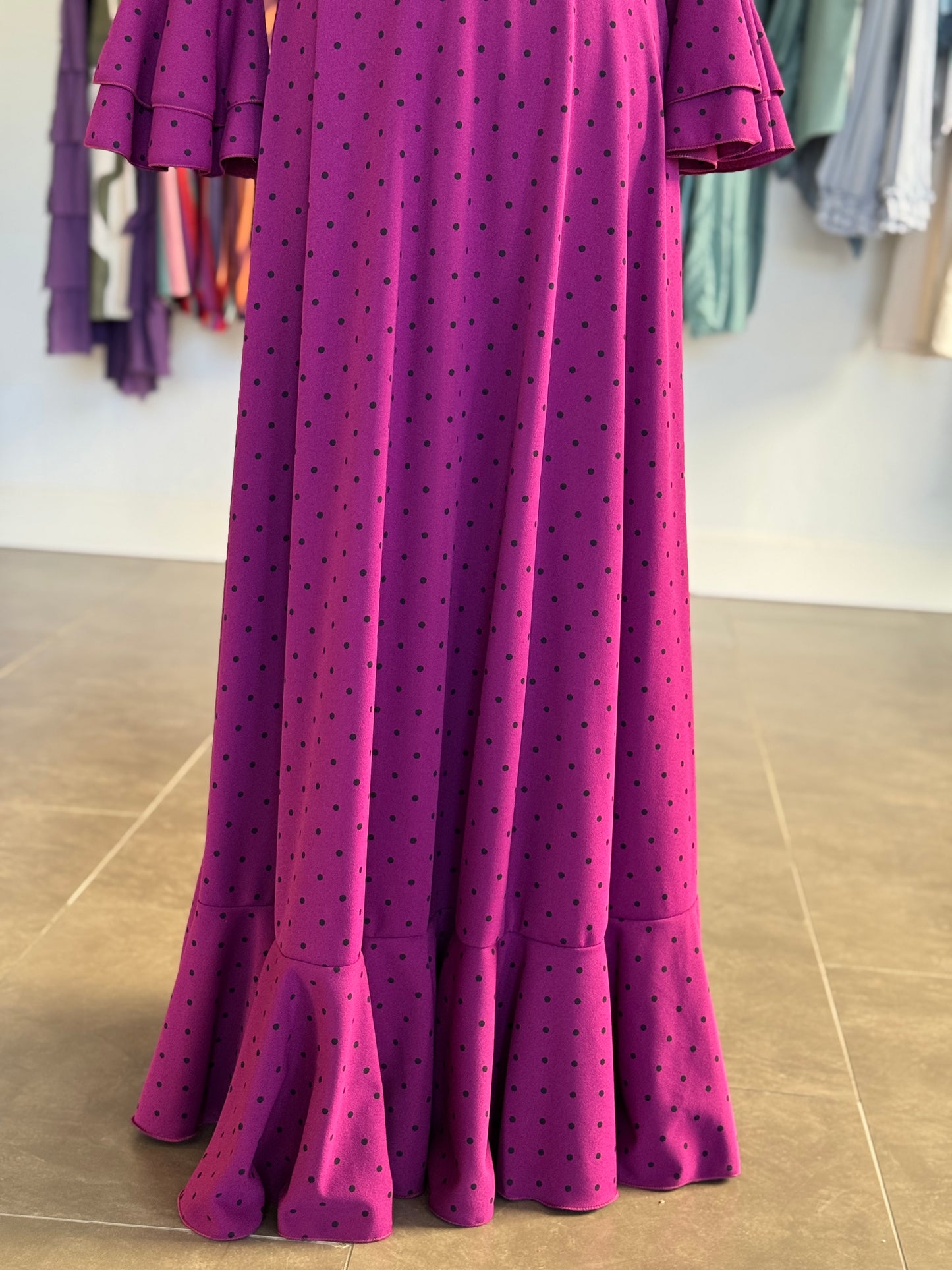 Traje Flamenca Almería buganvilla