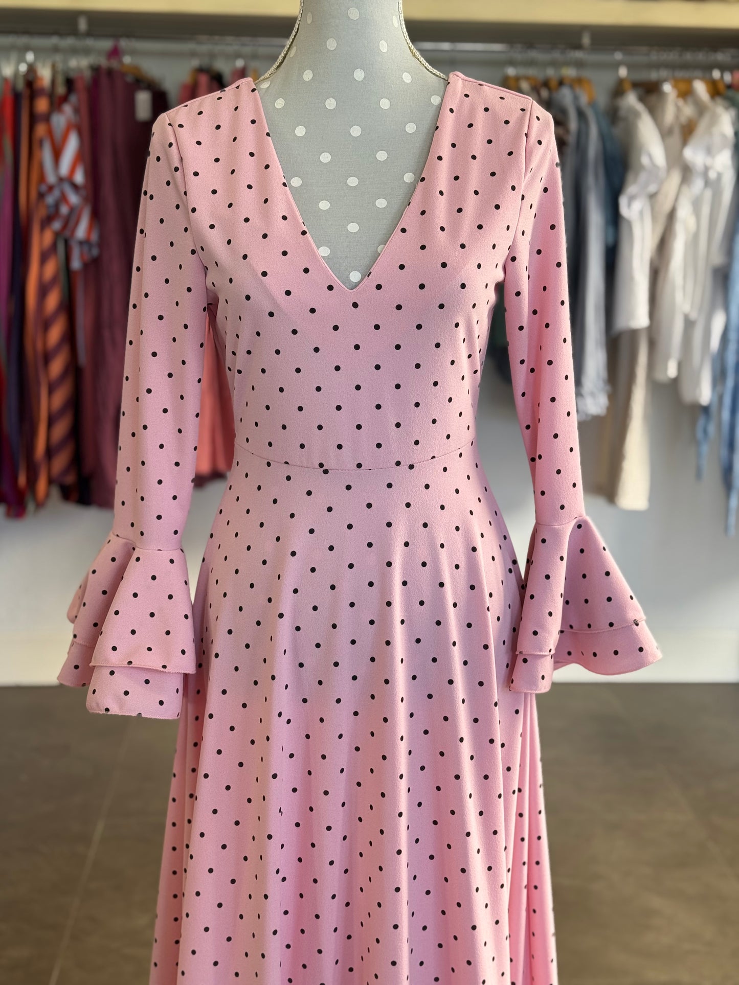 Traje Flamenca Almería rosa