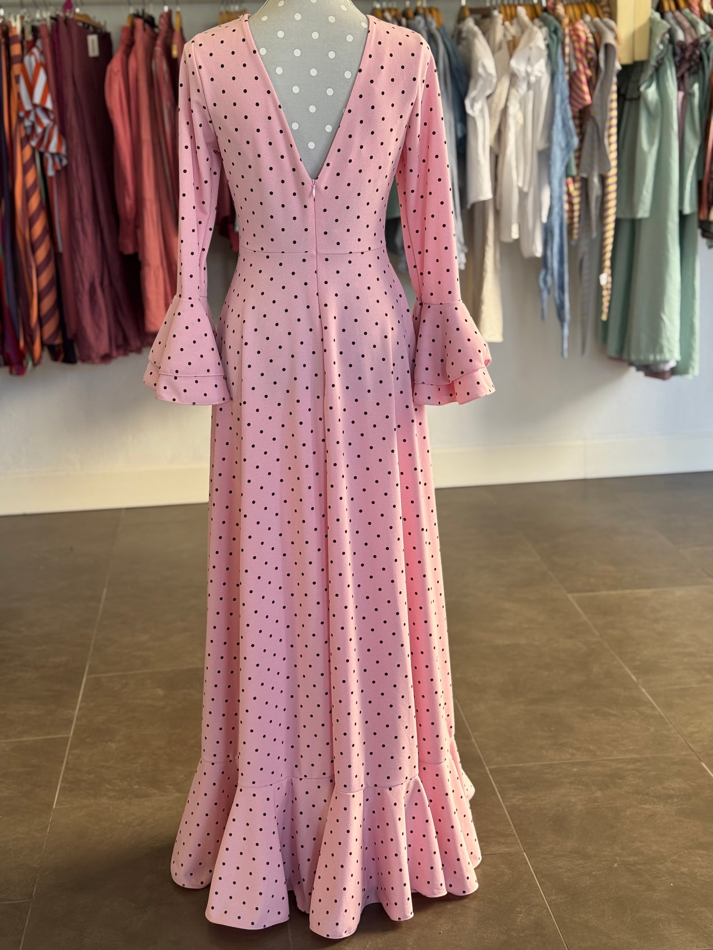 Traje Flamenca Almería rosa