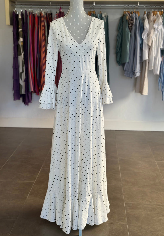 Traje Flamenca Almería blanco