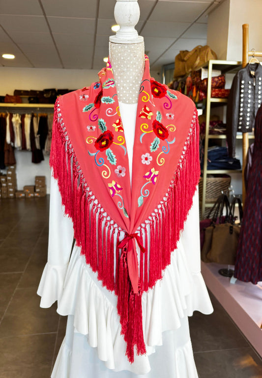 Mantón Granada Coral