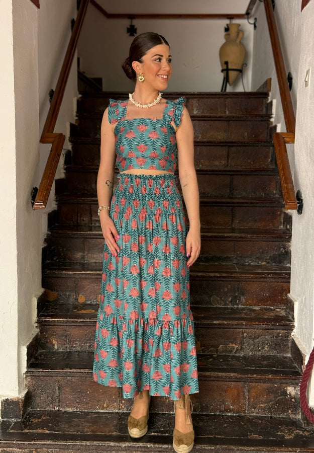 Conjunto Adela turquesa