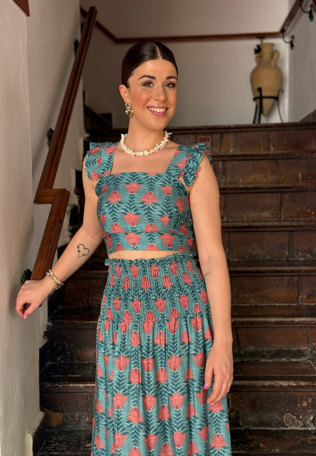 Conjunto Adela turquesa