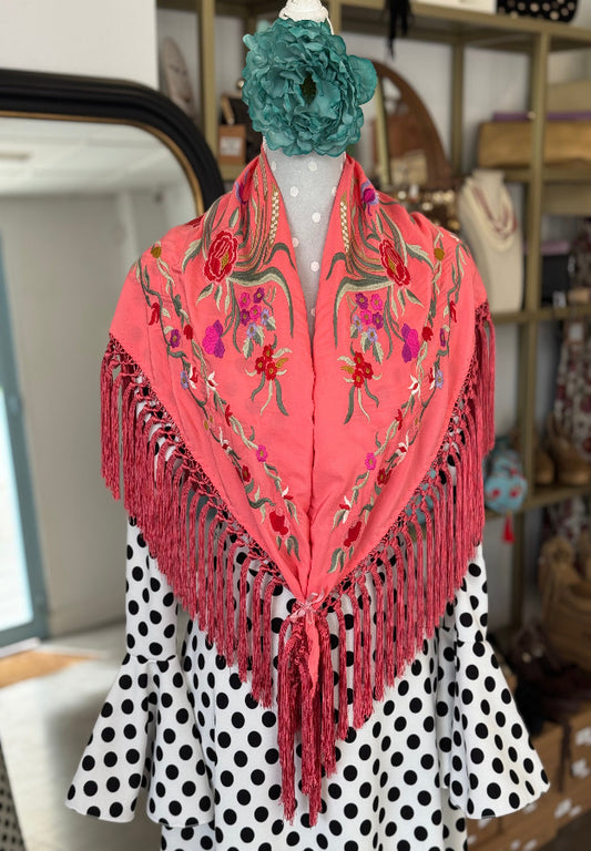 Mantón Lucia Coral