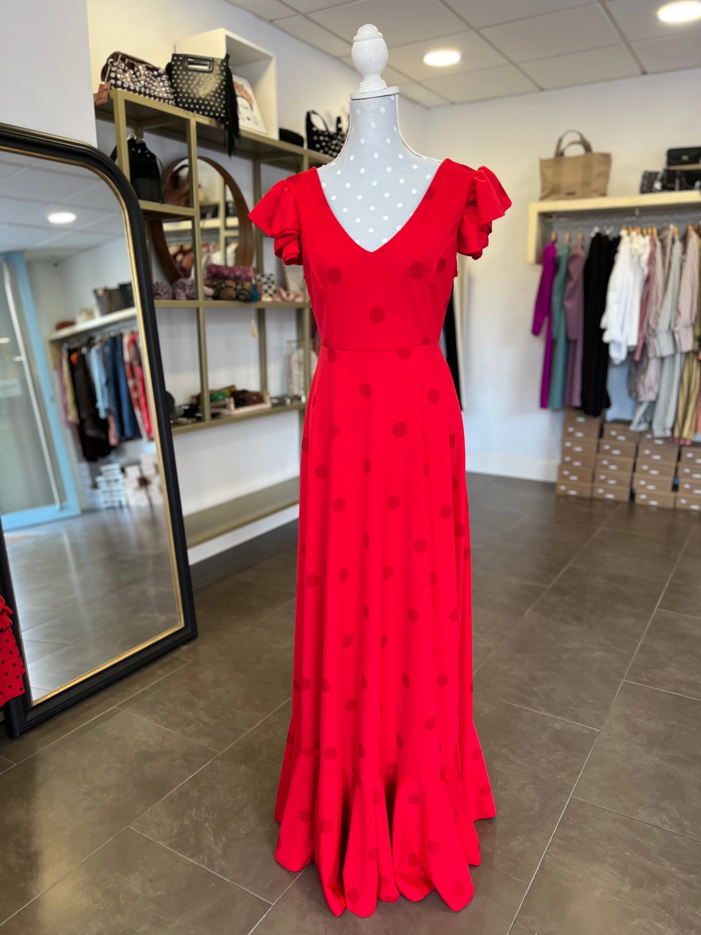 Bata Flamenca Roja